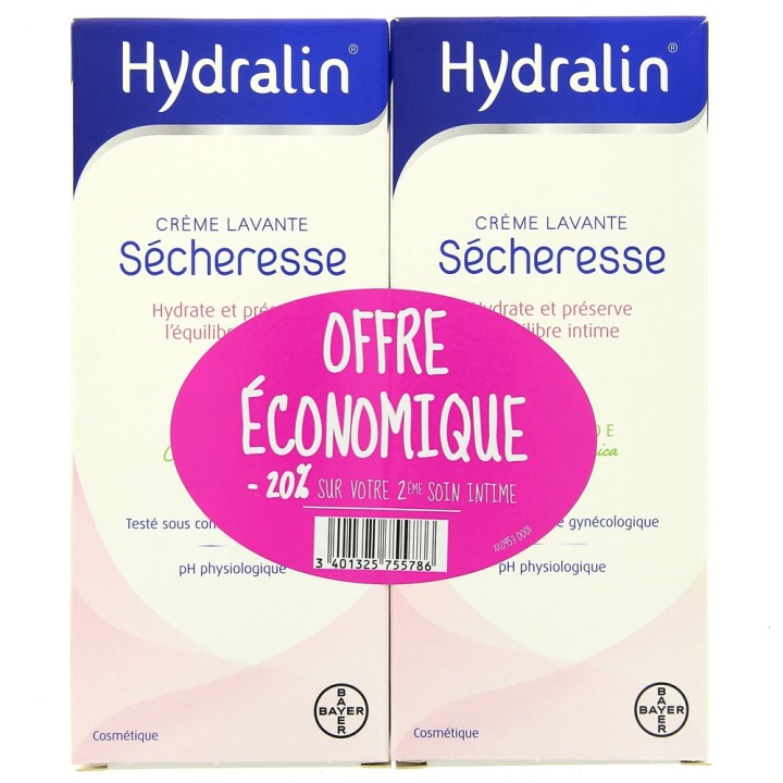 Hydralin Sécheresse 2x200ml - Toilette intime - Pharmacie IllicoPharma