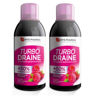 Turbo Draine 2x500ml Framboise - Forté Pharma - Draineur minceur - IllicoPharma