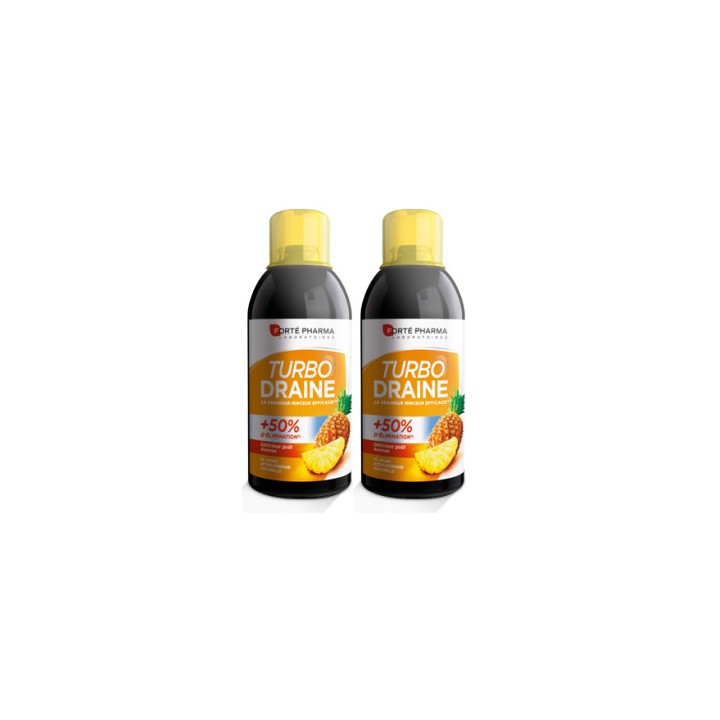 Turbo Draine 2x500ml Ananas - Forté Pharma - Draineur minceur - IllicoPharma