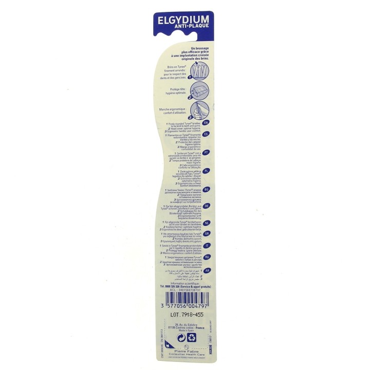 Brosse à dents Anti-plaque Elgydium - Pierre Fabre - IllicoPharma