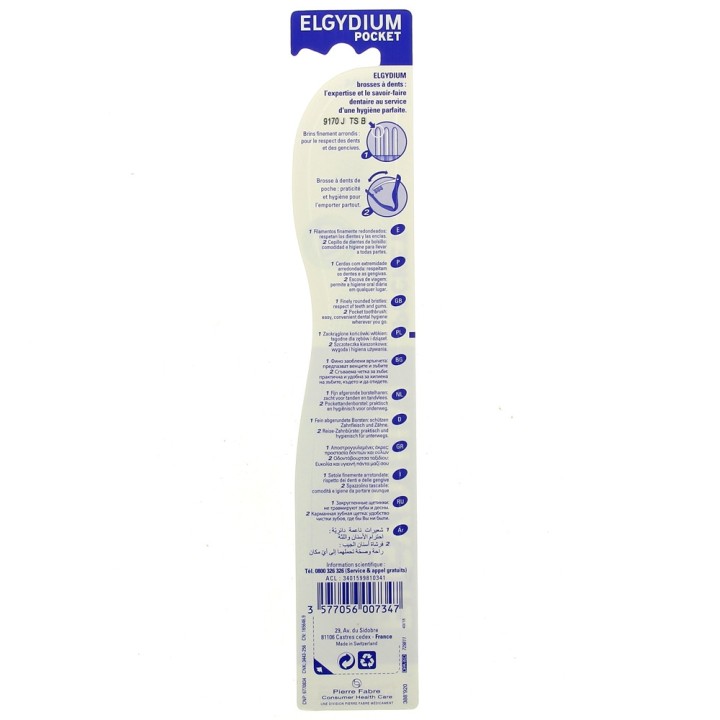 Brosse à dents Pocket Medium x1 - Elgydium - IllicoPharma