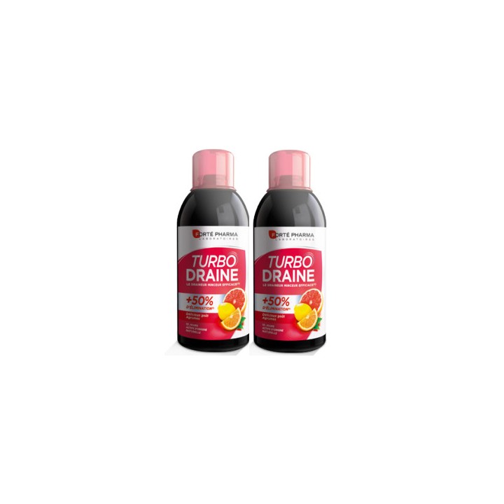 Turbo Draine agrumes 2x500ml - Forté Pharma - Draineur minceur - IllicoPharma