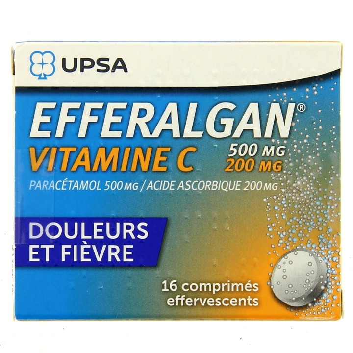 Médicament Efferalgan Vitamine C 500mg/200mg 16cpr - Pharmacie IllicoPharma