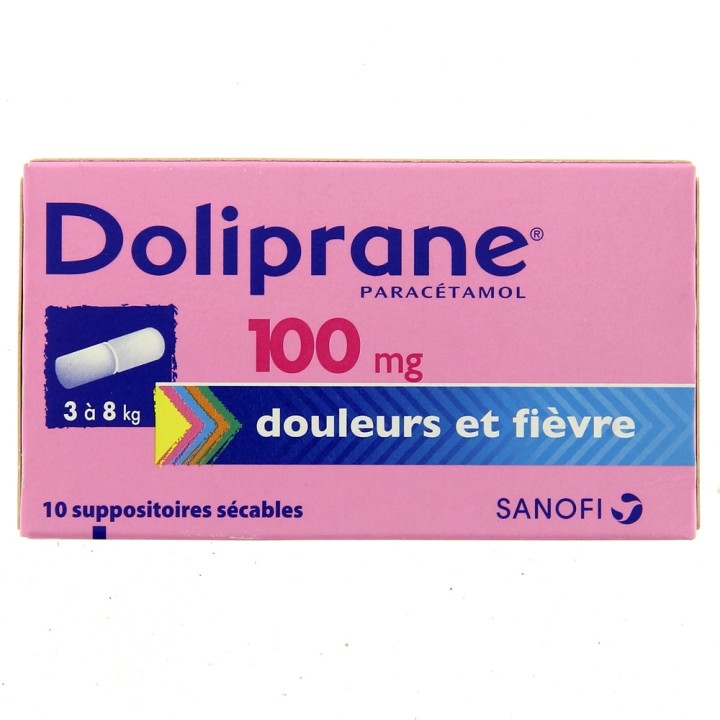 Médicament Doliprane 100mg Suppositoire - Pharmacie IllicoPharma