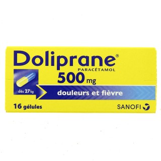 Médicament Doliprane 500 mg 16 gélules, Pharmacie en ligne IllicoPharma