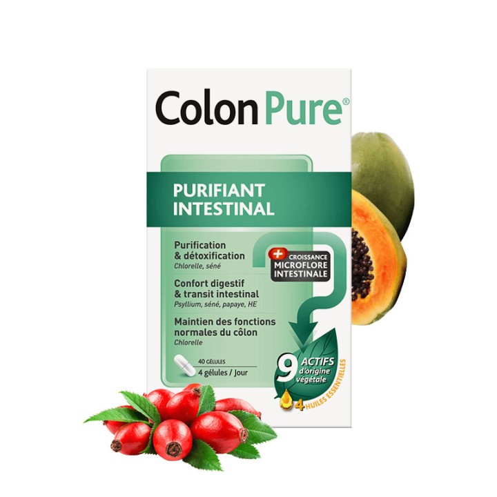 Colon pure Purifiant Intestinal - 40 gélules - Nutreov