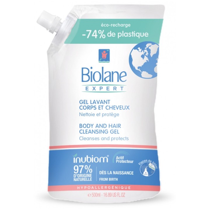 Gel lavant éco-recharge Bébé 500ml Biolane