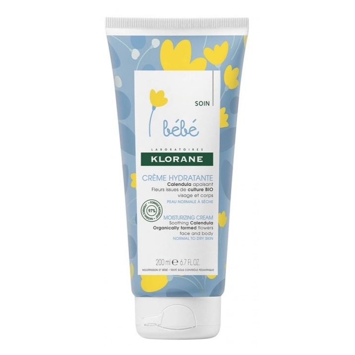 Crème hydratante 200ml Klorane Bébé - Soins visage du bébé - IllicoPharma