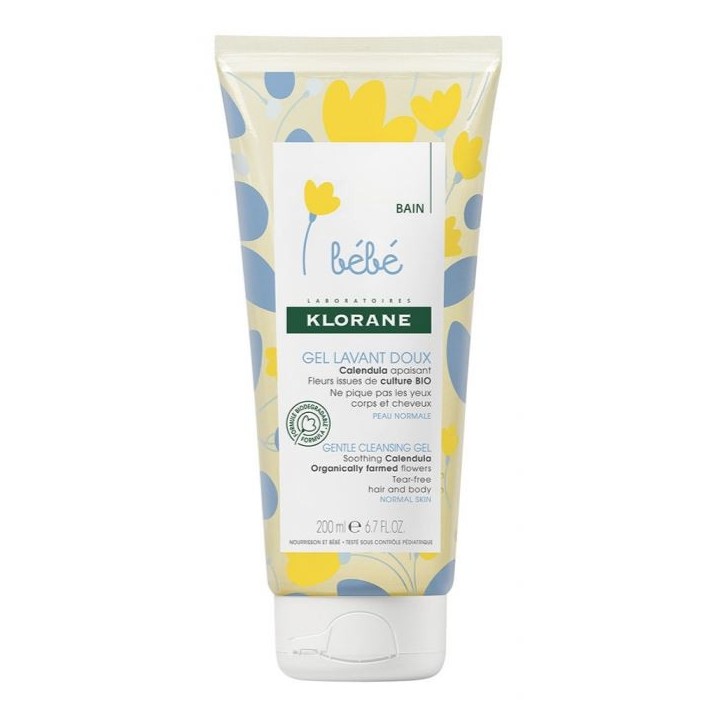 Gel lavant doux 200ml Klorane Bébé - Nettoyants, eaux parfumées - IllicoPharma