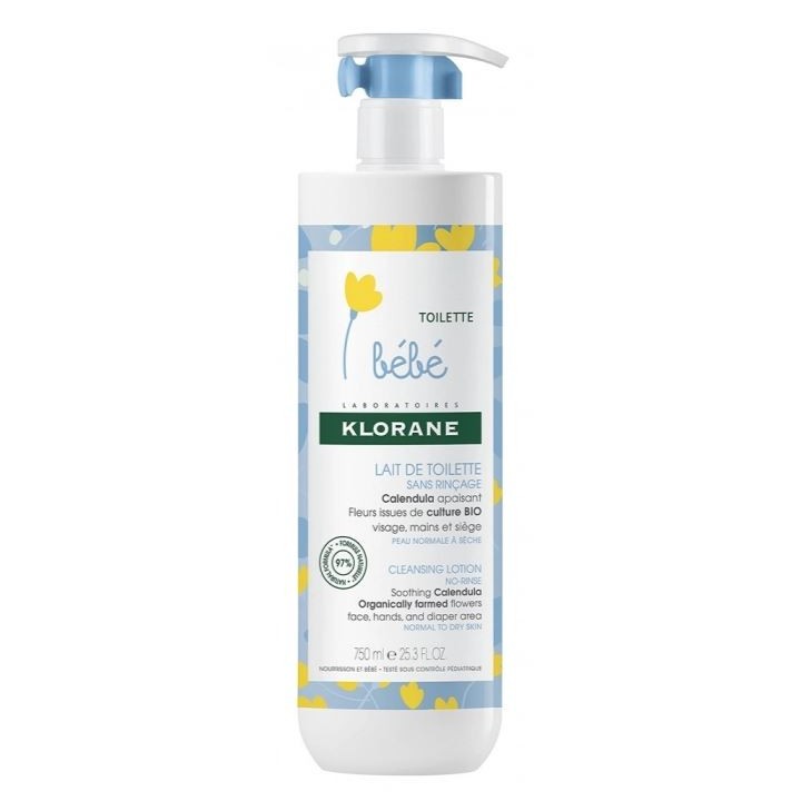 Lait de toilette protecteur bébé 750ml - Klorane - Nettoyants, eaux parfumées - IllicoPharma
