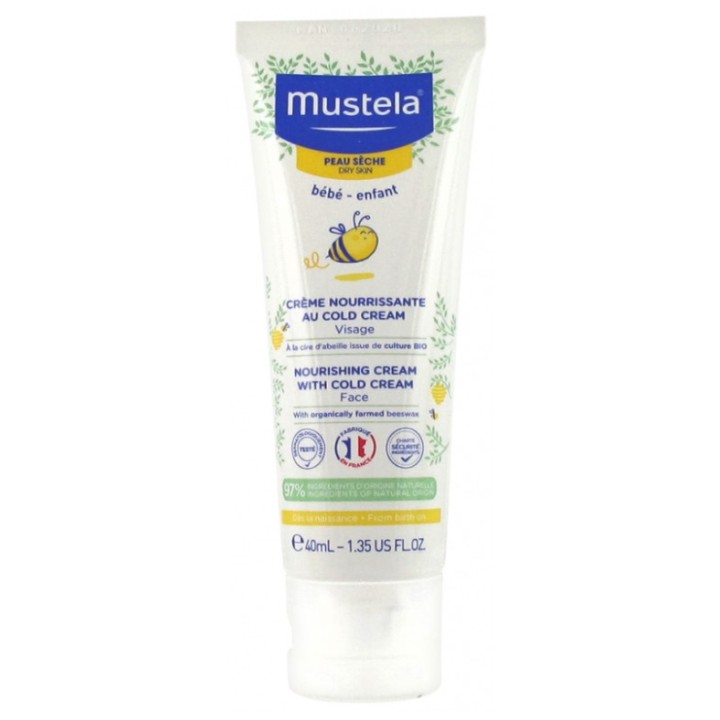 Crème nourrissante au Cold Cream Mustela - Soin peau sèche bébé - IllicoPharma