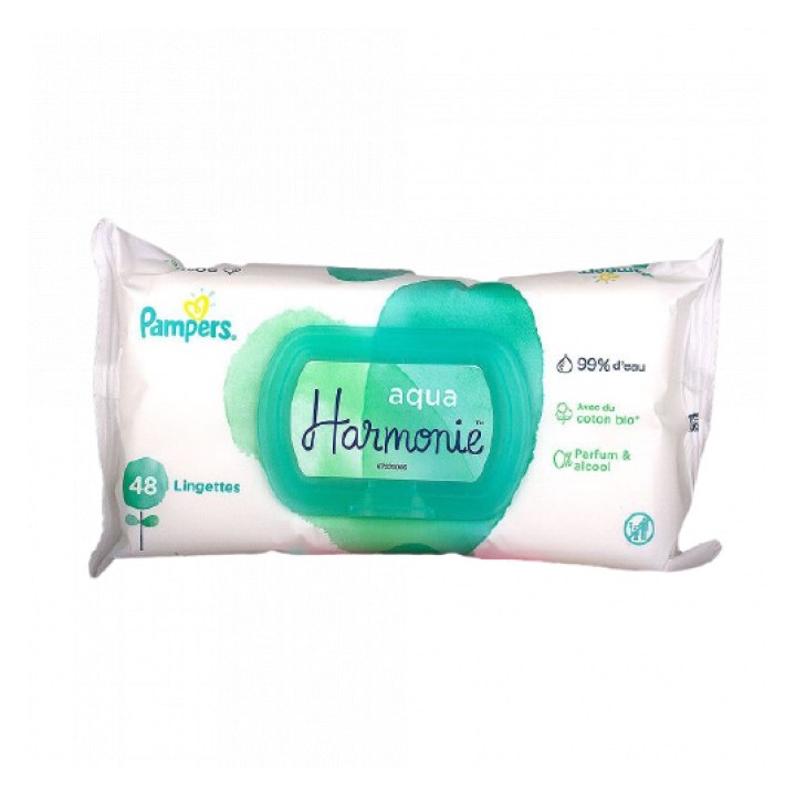 Pampers Harmonie - Aqua Lingettes x48 - En vente chez Illicopharma