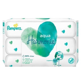 Pampers Harmonie - Aqua Lingettes 3x48 - En vente chez Illicopharma