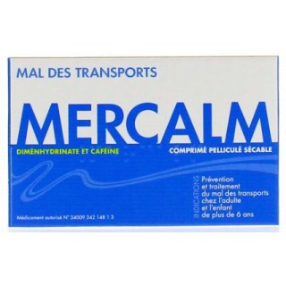 Mercalm comprimés, Médicament Mal des transports, voyage - Pharmacie IllicoPharma