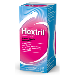 Hextril 0,1 % Bain bouche antiseptique 200ml - Pharmacie IllicoPharma