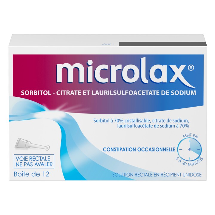 Microlax adulte 12 x 5ml - Médicament Constipation - IllicoPharma