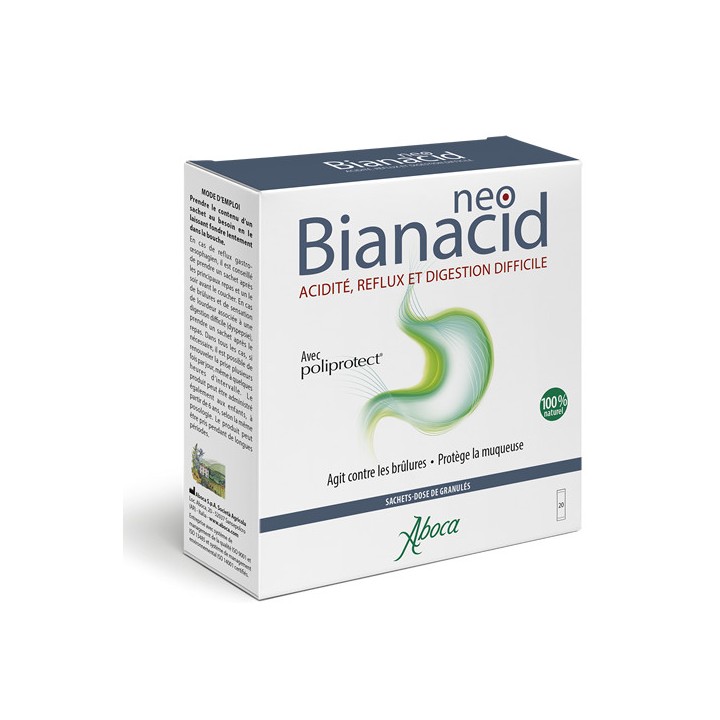 NeoBianacid Acidité, Reflux et Digestion difficile - 20 sachets - Aboca