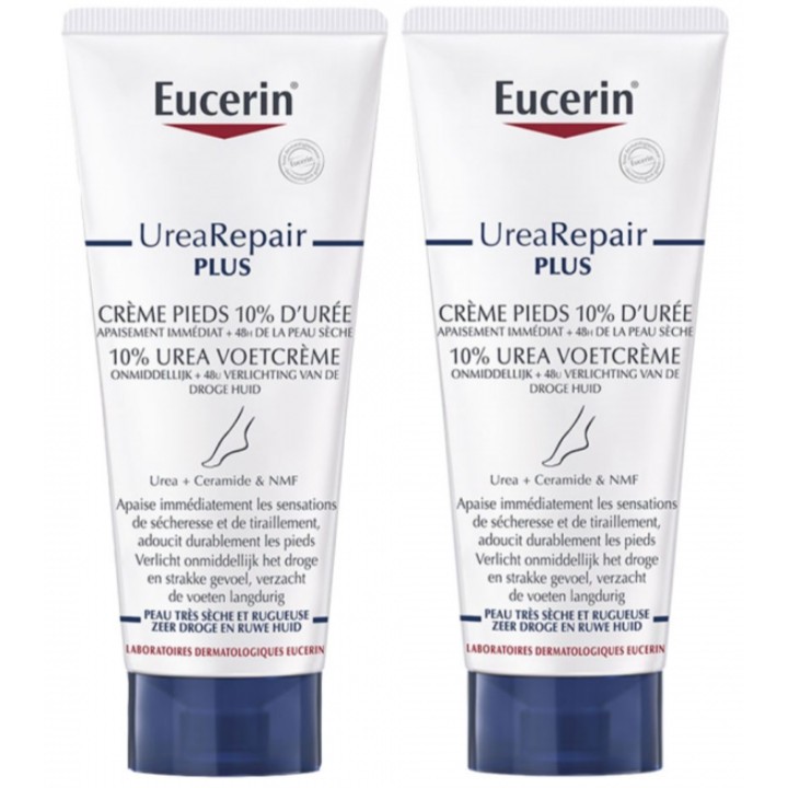 UreaRepair PLUS Crème Pieds 10% d'Urée 2x100ml - Eucerin - IllicoPharma