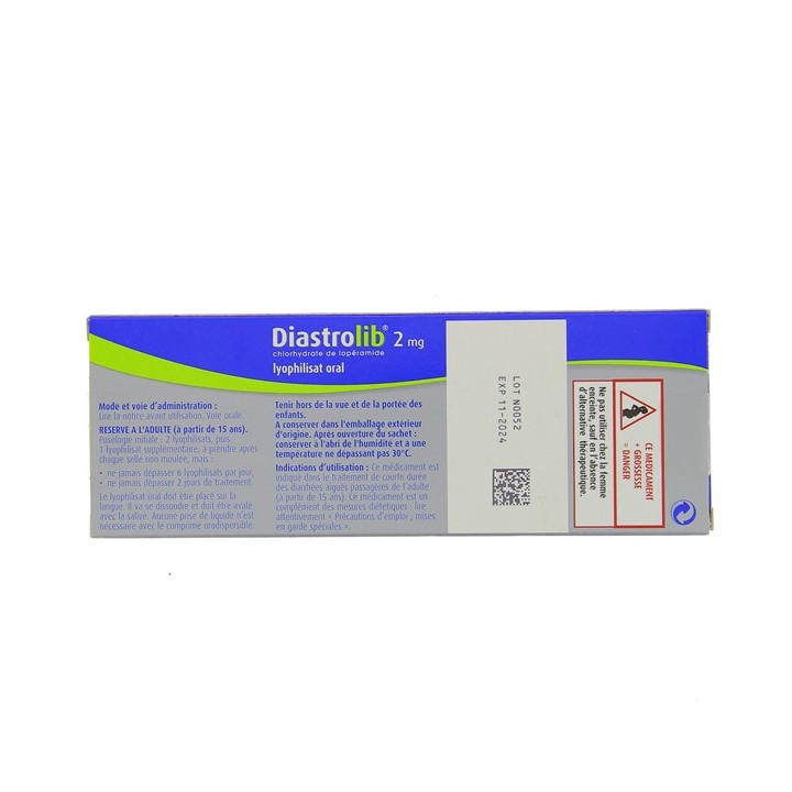 Diastrolib 2mg lyophilisat, Diarrhée, Pharmacie en ligne IllicoPharma