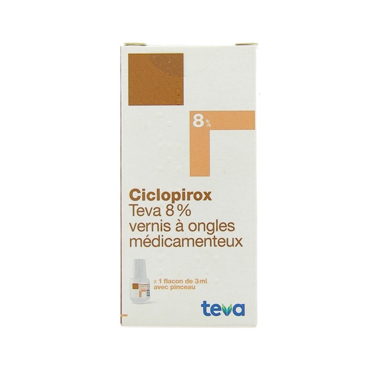 Ciclopirox Teva 8% Vernis 3ml, Mycoses, e-Pharmacie IllicoPharma