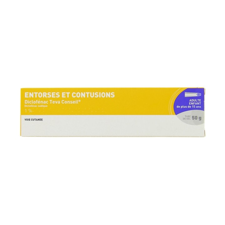 Diclofenac Teva Conseil 1% gel 50g-Douleurs articulaires et musculaires-IllicoPharma