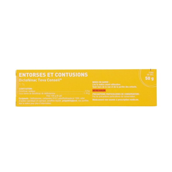 Diclofenac Teva Conseil 1% gel 50g-Douleurs articulaires et musculaires-IllicoPharma