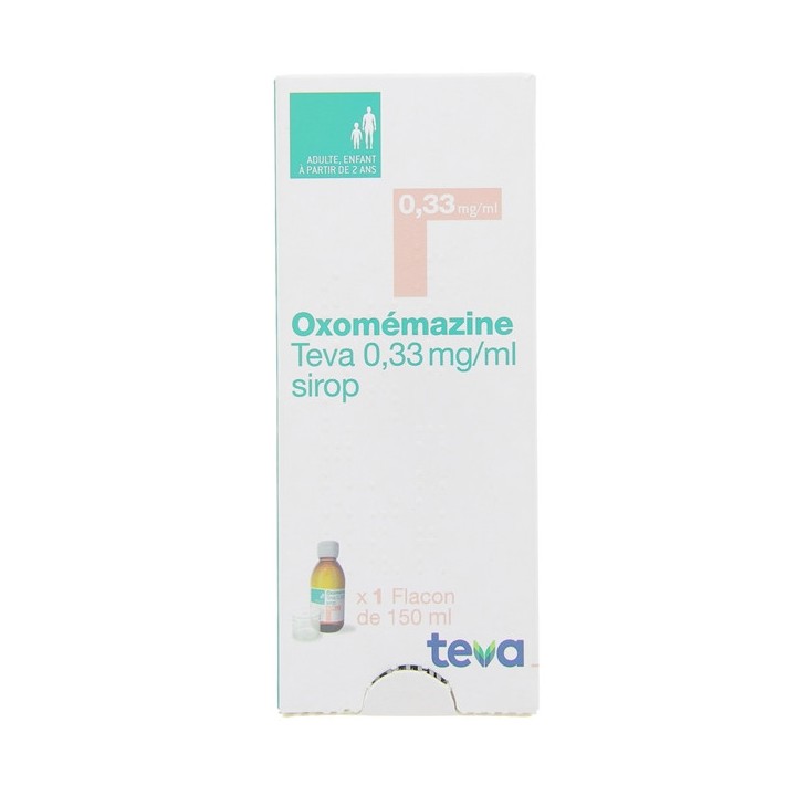 Oxomemazine Teva 150ml, Toux sèche, Pharmacie en ligne IllicoPharma