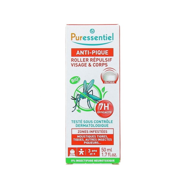 Anti-Pique Roller Répulsif Visage & Corps Bio 50ml Puressentiel - IllicoPharma