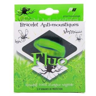 Bracelet Anti-moustiques vert Fluo Pharmavoyage