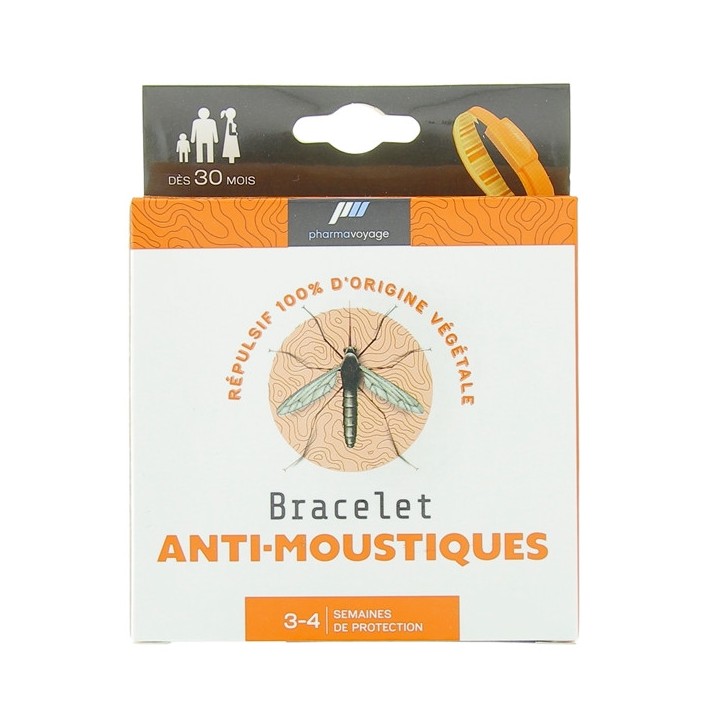 Bracelet Anti-moustiques Orange Pharmavoyage