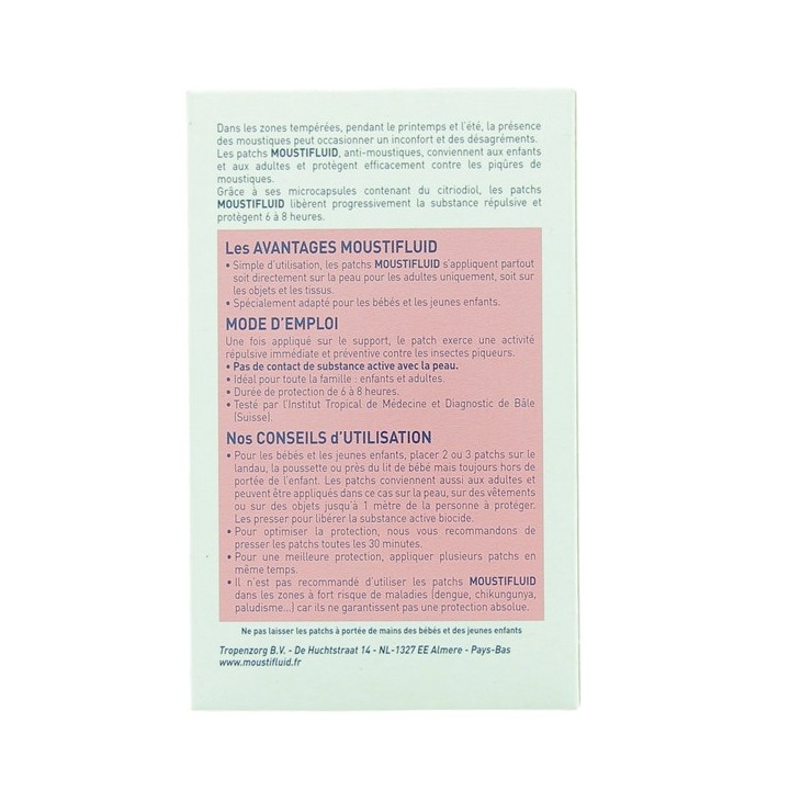 Moustifluid 24 patchs diffuseurs anti-moustiques