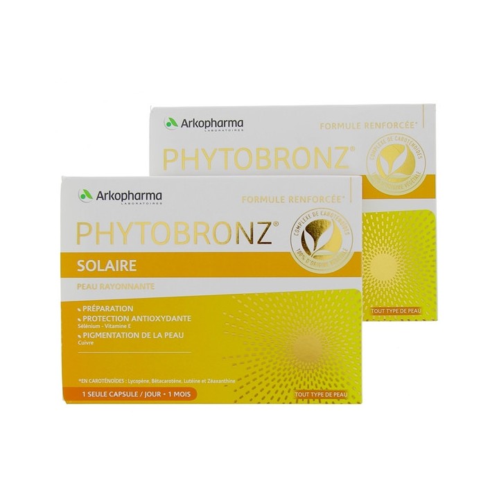 Phytobronz Lot de 2 - Arkopharma - Préparation au soleil - IllicoPharma