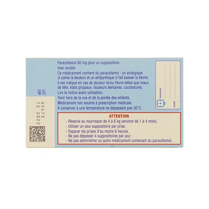 EfferalganMed 80mg 10suppositoires-Doliprane, Efferalgan, Dafalgan-IllicoPharma