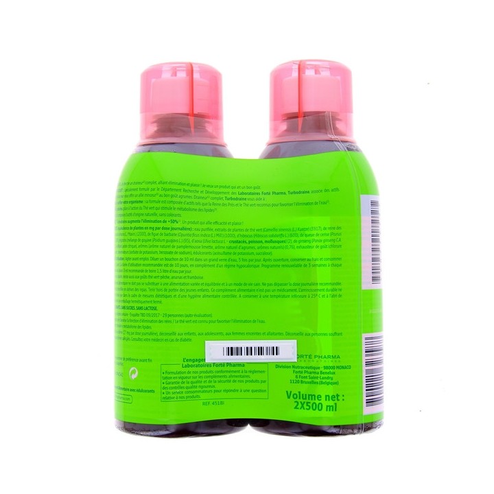 Turbo Draine agrumes 2x500ml - Forté Pharma - Draineur minceur - IllicoPharma