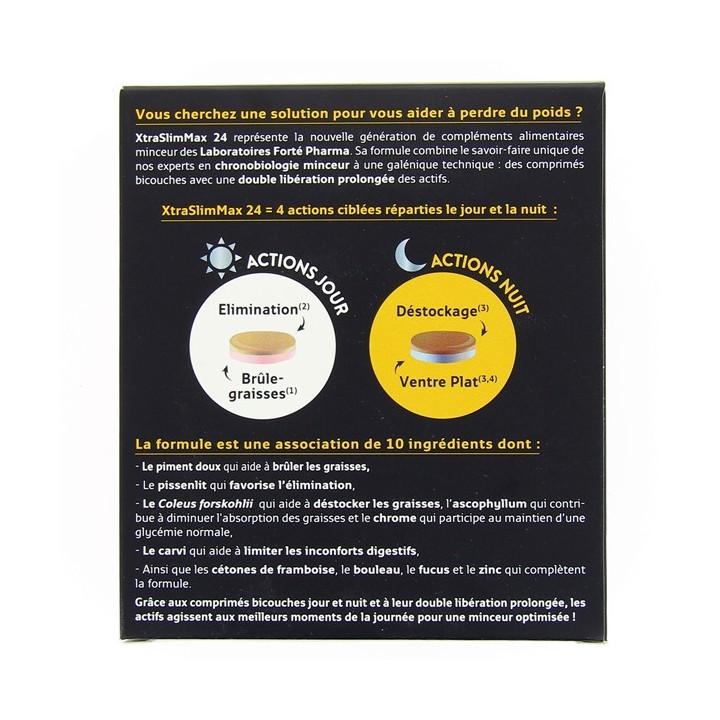 XtraSlim Max 24h Jour/Nuit x30 gélules Forté Pharma