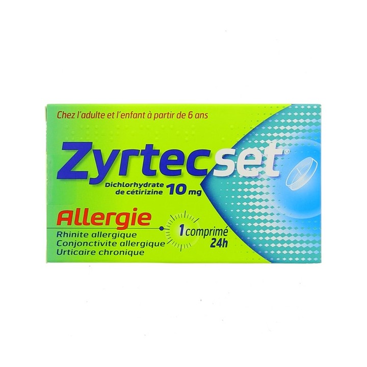 ZyrtecSet Allergie - Boîte de 7 comprimés de 10g 