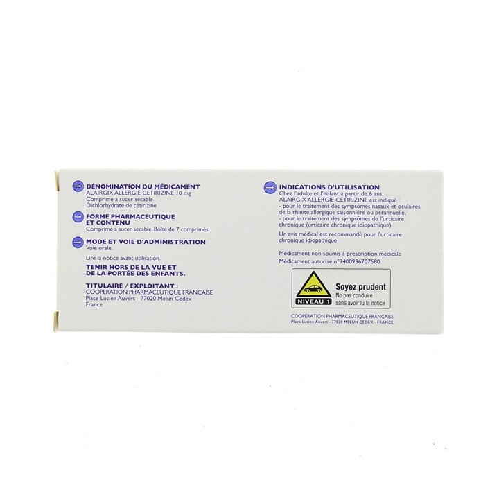 Alairgix Alergie 10mg 7cpr Cooper - IllicoPharma