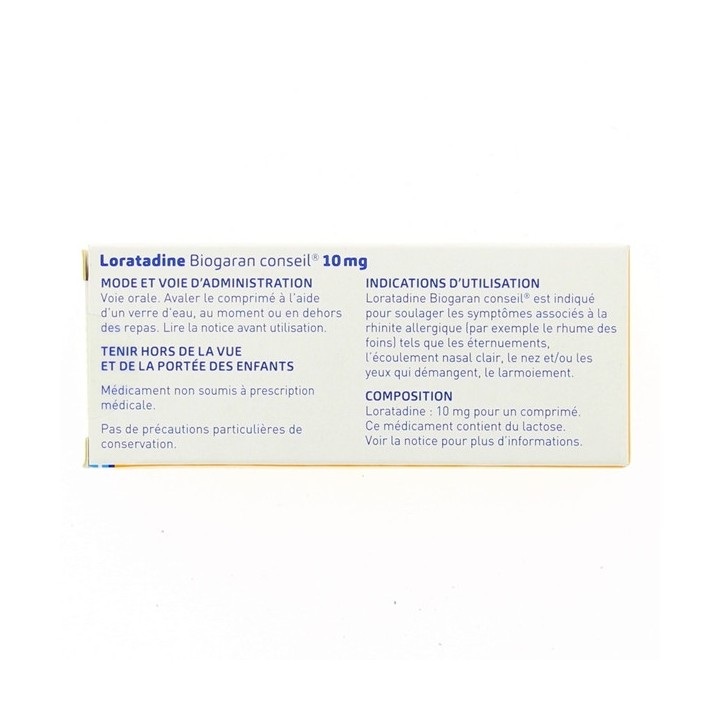 Loratadine Biogaran 10mg 7cpr, Allergie, Pharmacie en ligne IllicoPharma