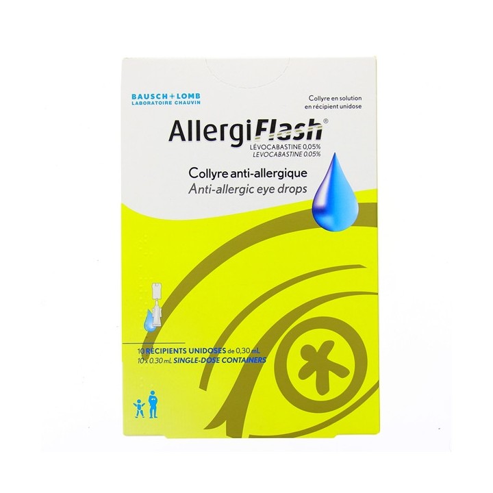 AllergiFlash - Collyre Anti Allergique - 10 unidoses - Bausch & Lomb - IllicoPharma