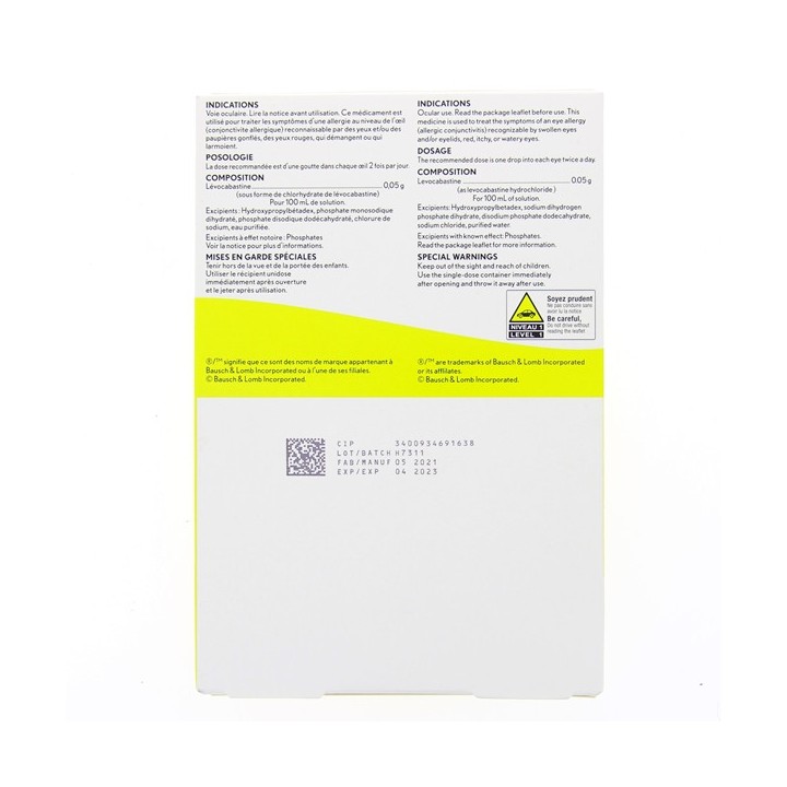 AllergiFlash - Collyre Anti Allergique - 10 unidoses - Bausch & Lomb - IllicoPharma