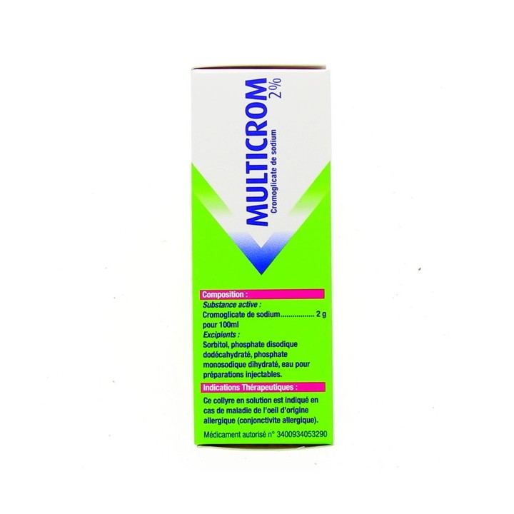 Multicrom 2% Collyre 10ml - Médicament Allergie - IllicoPharma