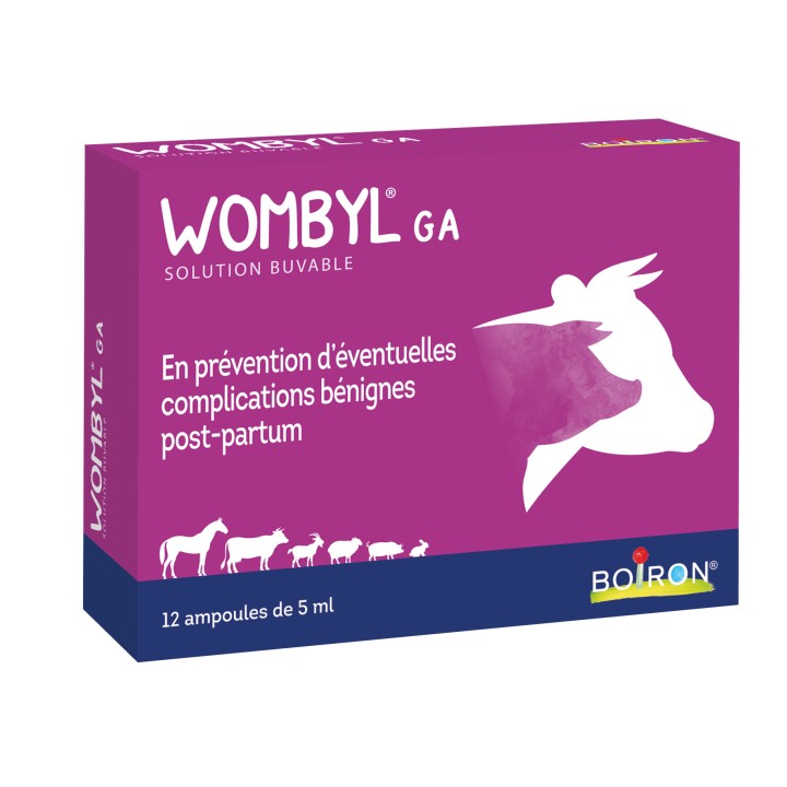 Wombyl GA Ampoules 12x5ml - Boiron Véto - Produits vétérinaires