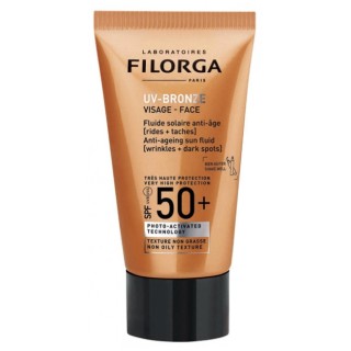 UV-Bronze Visage Fluide Solaire anti-âge SPF50+ 40ml Filorga - IllicoPharma