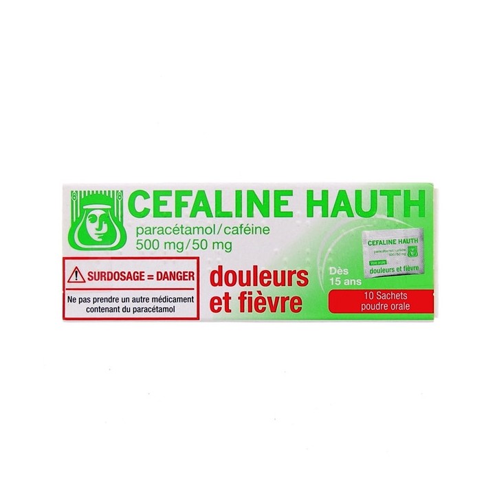 Cefaline Hauth 10 sachets, Paracétamol, Pharmacie en ligne IllicoPharma