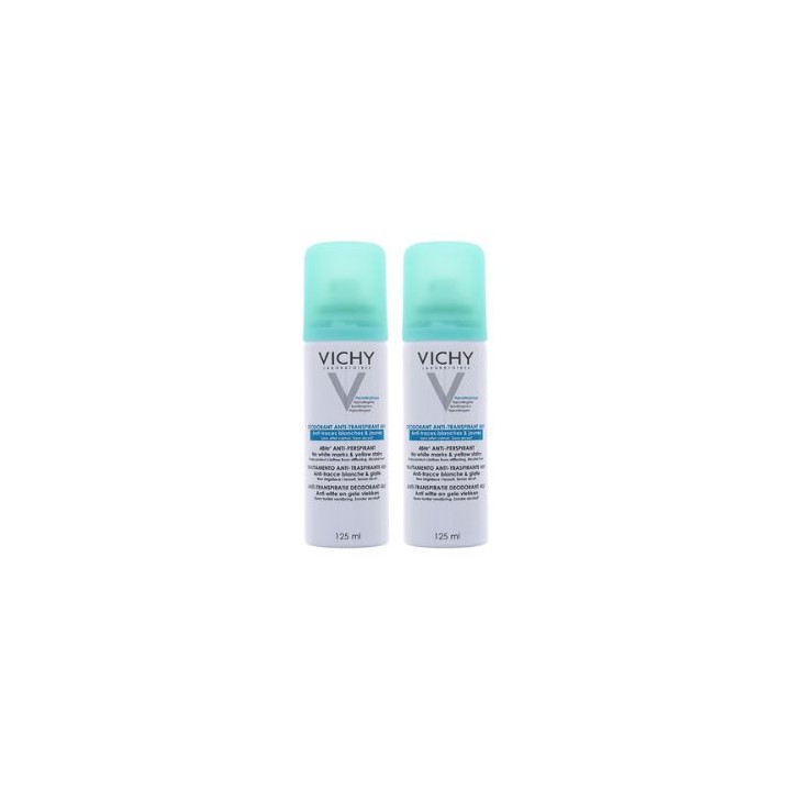 Anti-transpirant Aérosol Anti-Traces 48h 2x125ml - Vichy - IllicoPharma