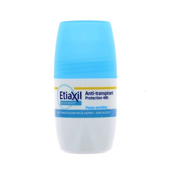 Anti-transpirant Roll-on Protection 48h Peaux sensibles 50ml - Etiaxil - IllicoPharma