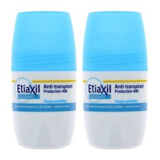 Anti-transpirant Roll-on Protection 48h Peaux Sensibles 2x50ml - Etiaxil - IllicoPharma