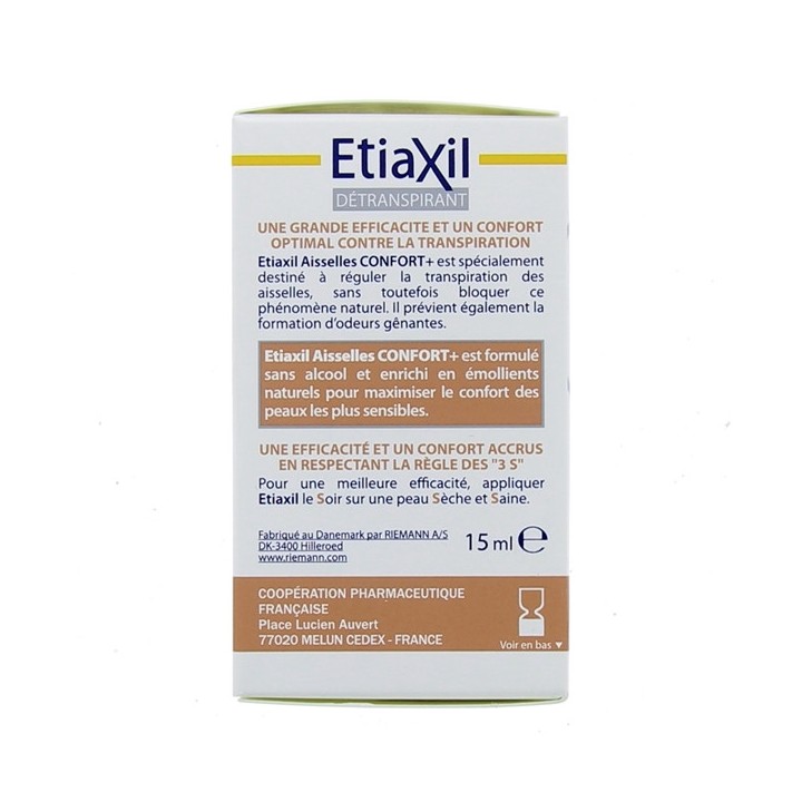 Détranspirant Confort+ Transpiration forte 15ml Etiaxil