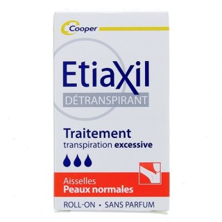 Détranspirant Roll-on Transpiration Excessive Peaux normales 15ml Etiaxil