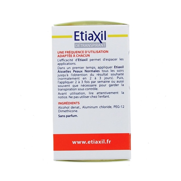 Détranspirant Roll-on Transpiration Excessive Peaux normales 15ml Etiaxil